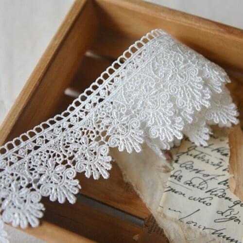 Hot-sale Water - soluble Embroidery Lace Clothing Lace Fabric Materials Vintage Dress Lace Accessories 5.5cm M840