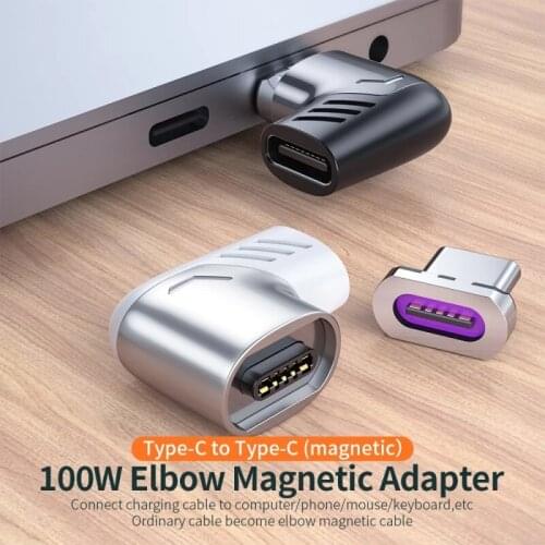 90 Degree Elbow Magnetic Cable Adapter USB Type C Cable Converter for Ipad Pro Macbook 2019 2018 Magnet Adapter Cable Connector