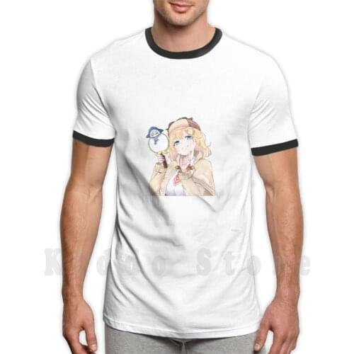 Amelia Watson With Chibi Gawr Gura Hololive T Shirt Print For Men Cotton New Cool Tee Watson Amelia Watson Amelia Hololive