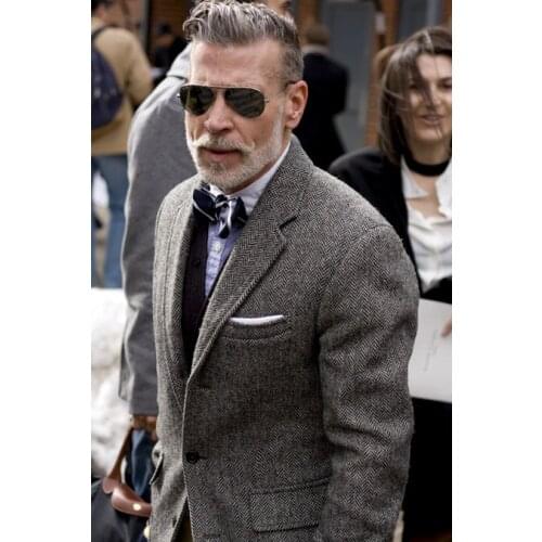 S-5xl Tweed Wool Suit Mens Coat British Tide Autumn And Winter Coat Slim Suit Hombre Mens Slim Fit Fashion Blazer Men Plus Size