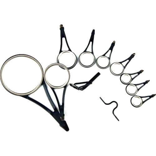 NooNRoo Stainless steel ring Guide set Lure fishing rod guides fishing rod parts repair guide set