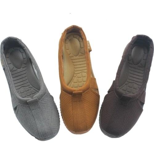 Monk Shoes Lohan Shoes Summer Soft Soles Breathable Deodorant Wear-resistant Non-slip Male Chinese Shaolin Kung Fu Cloth Shoes