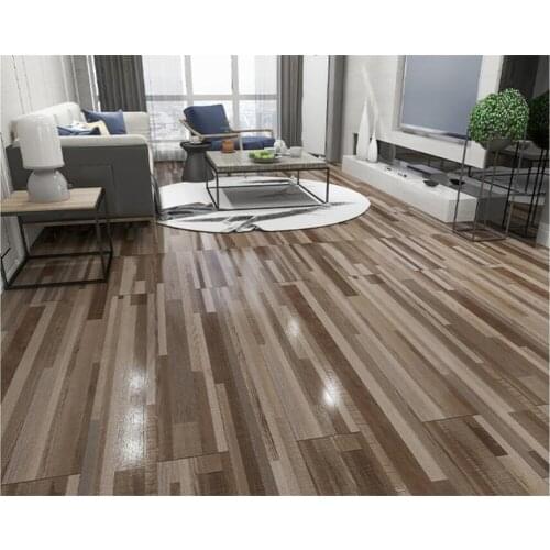 Beibehang Wood grain thickening waterproof self-adhesive wallpaper floor sticker living room bathroom home decoration big sale