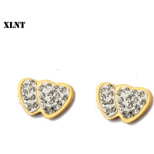 XLNT Fashion Brincos Christmas Earrings Crystal Earrings For Women Boho Small Stud Earring 2019 Geometric Vintage Jewelry