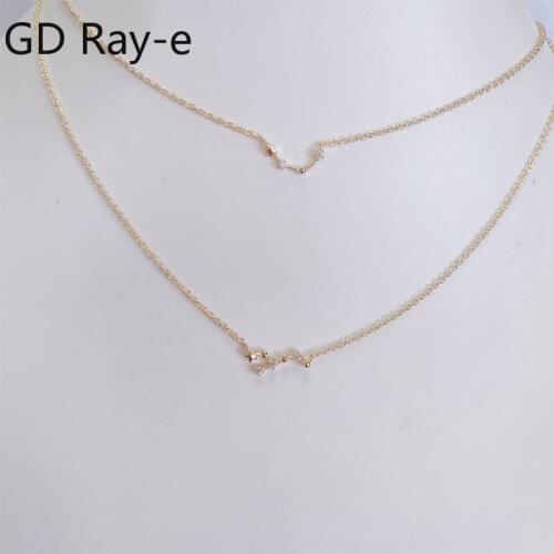 Sweet Fashion Constellation Pendant Necklace Stars Simple Versatile Clavicle Chain for Girls Gifts Korean Women Necklaces G10