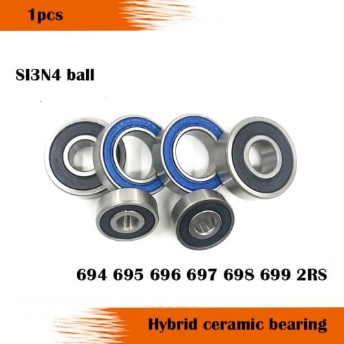 1pcs 694 695 696 697 698 699 RS 2RS hybrid ceramic bearing si3n4 ball bottom bracket repair parts bearing