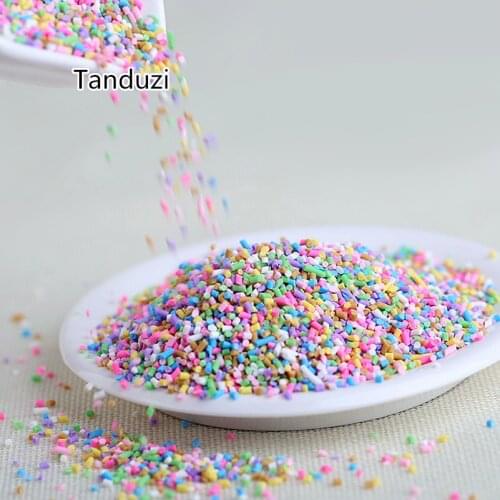 Tanduzi 5 Cases Clay Sprinkles Colorful Candy Fake Cake Dessert Polymer Clay Diy Sugar Simulation Food Dollhouse Miniature