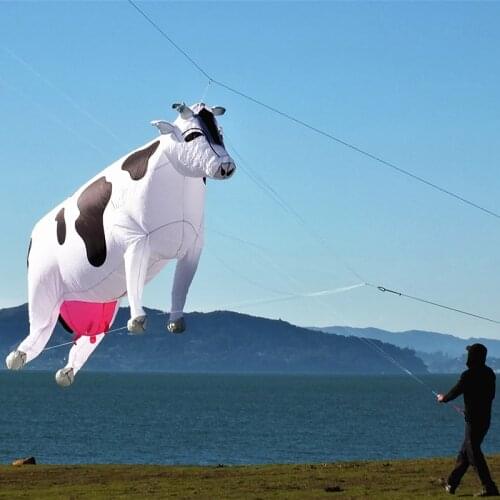 Free shipping large cow kite 3D cartoon soft kite flying pendant outdoor toys octopus kites weifang kite adults reel panda eagle