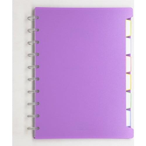 B5 Student Notes Mushroom Hole Plastic Ring Buckle Binding Suitable for High School Students General Use Loose-leaf Notebook