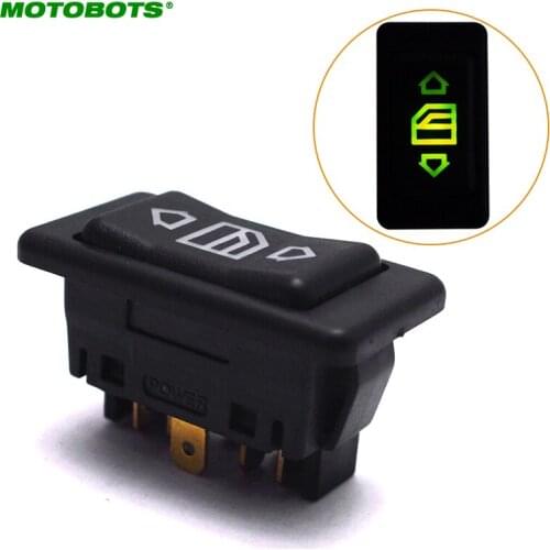 FEELDO 10Pcs 12V/24V 20A Auto Universal 6Pins Power Window Switch With illumination Indicator Single Button #FD-3837