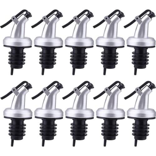 Olive Oil Leakproof Spouts Wine Dispenser Pourer Kitchen Tools Bottle Sealing Nozzle for Cocktails, Parties 10 Pieces