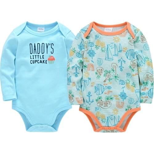 Infant Cotton Baby Bodysuit roupa bebe Cute Print Boy Girls Clothes Autumn O-neck Onesie Long Sleeve Jumpsuit Toddlers Outfits