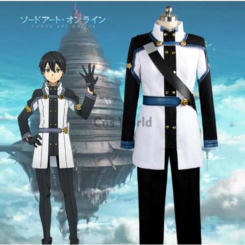 Sword Art Online SAO Movie: Ordinal Scale Kirigaya Kazuto Kirito Coat Tops Pants Uniform Anime Outfit Cosplay Costumes