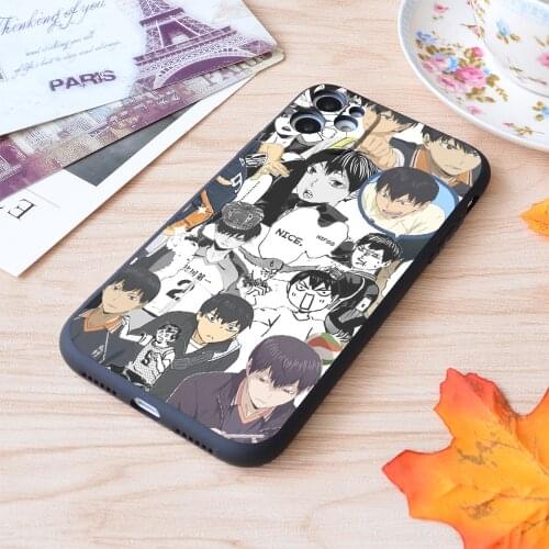 For iPhone Kageyama Collage Print Soft Matt Apple iPhone Case