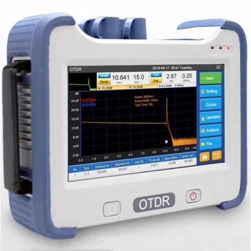 OTDR 850/1300/1310/1490/1550/1625nm Optional Wavelength Fiber Optic OTDR Reflectometer FTTH With VFL OPM OLS Event Map