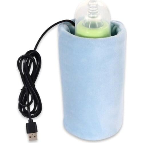 J2FF Portable USB Baby Bottle Milk Warmer Infant Feeding Bottle Thermostat Heated Bag
