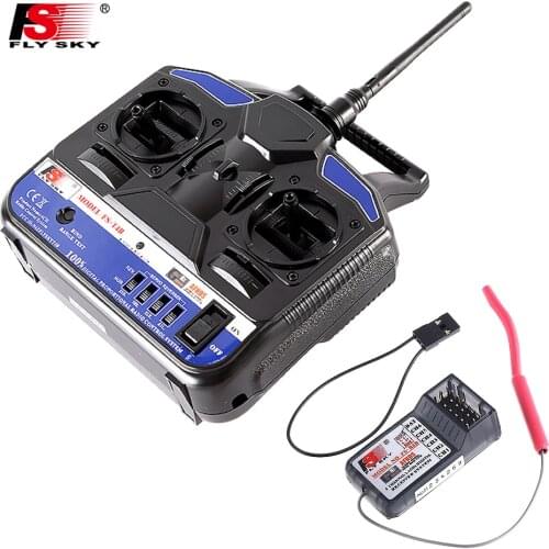 Original Flysky FS-T4B 2.4G 4CH Radio Model RC Transmitter With FS-R6B Receiver RC Accessories for RC Airplane