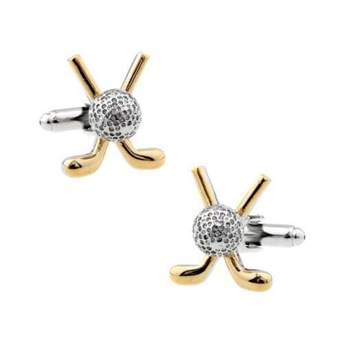 C-MAN Luxury shirt Gold Golf cufflink for mens Brand cuff buttons cuff links High Quality abotoaduras Jewelry