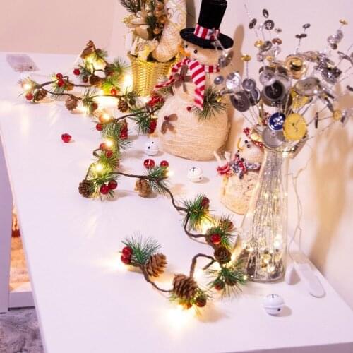 Christmas Pine Cones String Light Warm White Vintage Bulbs Christmas Tree Ornaments Party Wedding Hanging Lights Christmas Decor