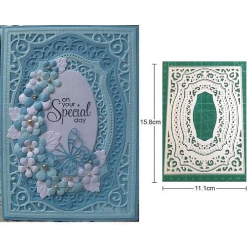 Christmas Background Frame Metal Cutting Dies Stencils dies for DIY Scrapbooking dies Decoration Paper Craft dies Embossing Dies