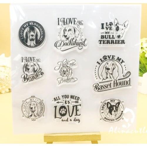CLEAR STAMPS Pet Dogs Cats Stamp Scrapbooking Card Album Paper Craft Rubber Roller Transparent Silicon Clear Stamp AlinaCraft