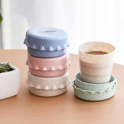 Sports Bottles Outdoor Portable Folding Cup Multifunction Creative Telescopic Cup With Lid Camp Cooking Supplies