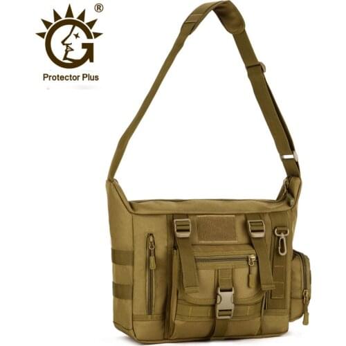 Tactical Sling Shoulder Bag Mens Waterproof Sport Military Crossbody Bag Outdoor Travel Molle Messenger Bag For 14'' Laptop