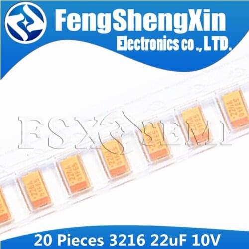 20pcs 10v22UF 226A 22UF 10V A3216 SMD tantalum capacitor
