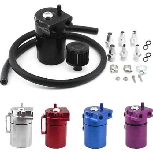 Universal Oil Catch Cans Reservoir Mini Aluminum Flywheel Filter Respirator Tanque De Captura De Combustible Con Filtro De Aire