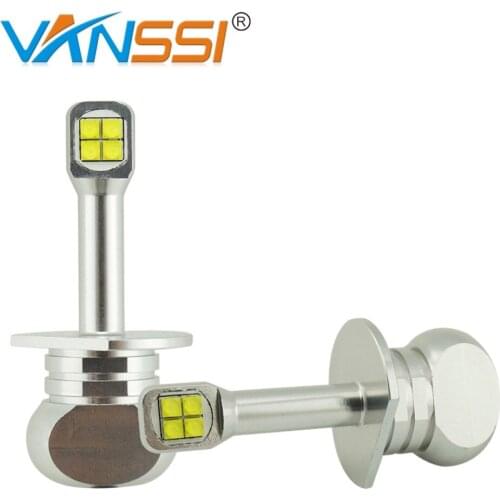 VANSSI 2x H1 H3 LED Fog Light Bulbs 5x8W High Performance Chipset Super Bright White 6000K
