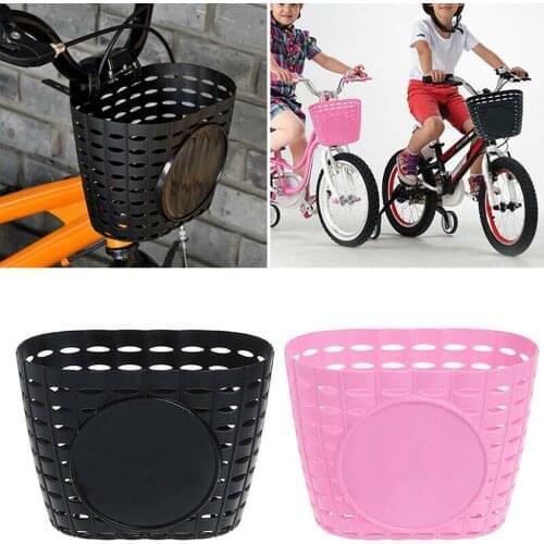 Bike Pink/black Front Handlebar Basket For Kids Bicycles Tricycles Scooters Outdoor Cycling Storage Bike Handlebar Carrier #YJ