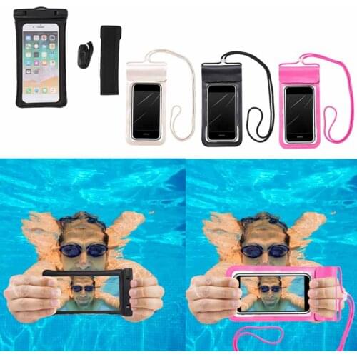 Waterproof Bag for Phone Fingerprint Unlock Case Universal 6.5 inch Mobile Phone Bag Swim Case Take Photo Under water for Diving