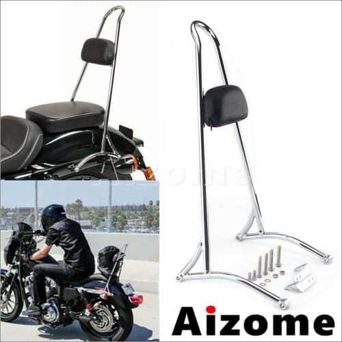 20" Steel Motorcycle Tall Backrest Sissy Bar for Harley Dyna Low Rider Street Fat Bob Super Glide FXDF FXDL FXDB FXD FLD 06-17