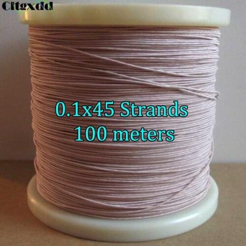 Cltgxdd 100 meters 0.1X45 Strands High Frequency Transformer New Multi-strand Copper Wire Polyester Envelope Wire by the meters