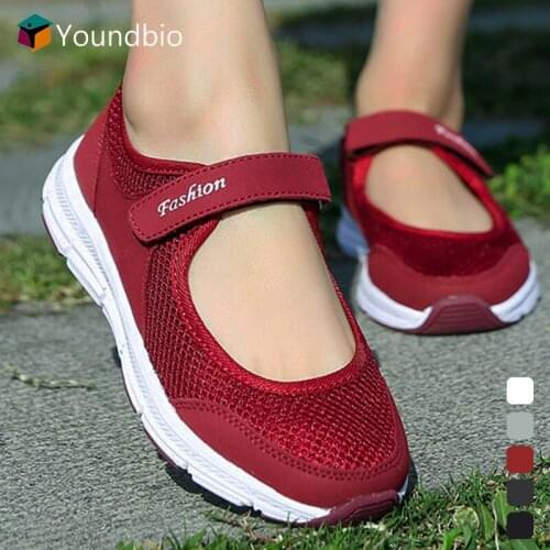 2021 Women Walking Shoes Running Comfortable Shoes Female Outdoor Sport Casual Mary Jane Shoes Flat Summer Breathable Sneakers