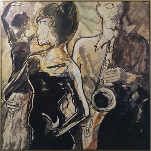 100% Hand painted Girls Oil Painting on Canvas for Living Room Decor Hand Painting Abstract Decoration Art Picture