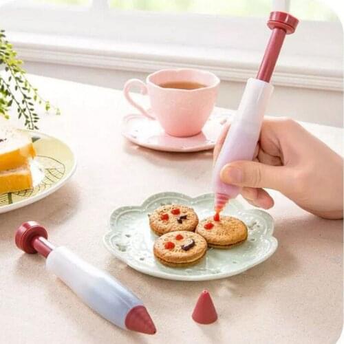 100pcs Silicone Food Writing Pen Chocolate Decorating Tools Cake Cookie Cream Icing Piping Pastry Nozzles Kitchen Accessories