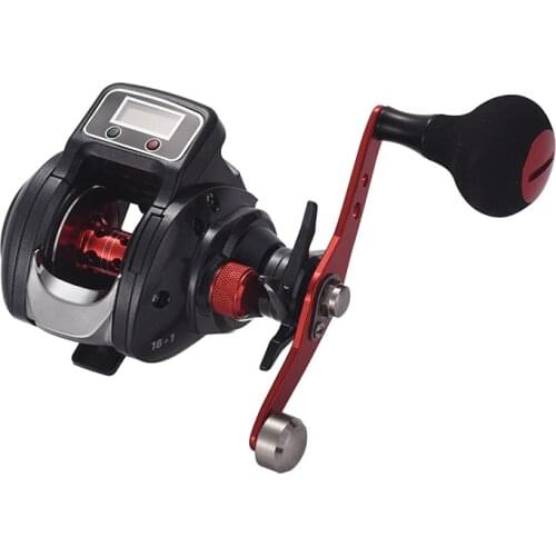 13+1 Ball Bearing Left / Right Fishing Reel with Digital Display Baitcasting Line counter Reel 6.3:1 Casting Reel Fishing gear
