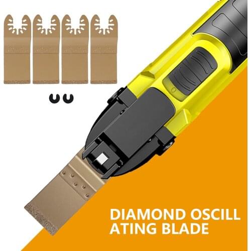 4Pcs/Set Universal Oscillating Diamond Saw Blade Quick Release Fast Fit Multi Tool Blade Cutting Dics For Dremel Bosch Milwaukee