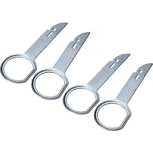 4Pc Unniversal Useful Practical Radio Removal Key Pin Tool Stereo Head Unit Audio Tools Extraction Tools Car Styling For VW Keys