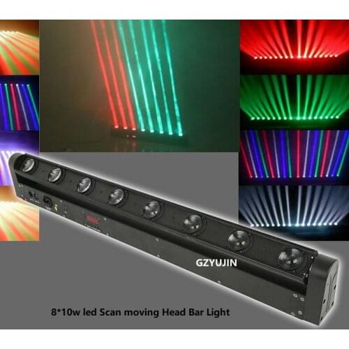6pcs/lot 8x10w rgbw led pixel beam moving bar light