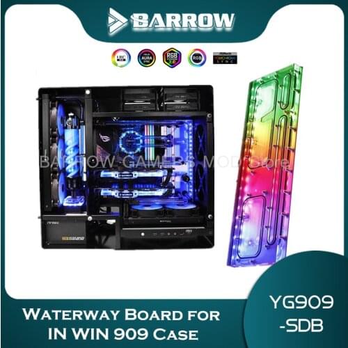 Barrow Distro Plate For IN WIN 909 Case, For Intel CPU & Single/Double GPU Building PC Liquid Cooling System Custom YG909-SDB