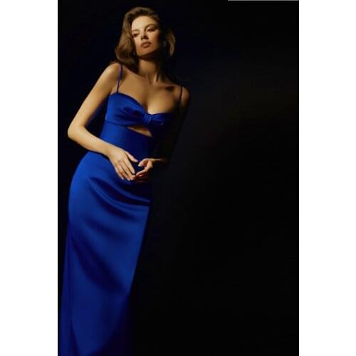 BEAUKEY Sexy Women Hollow Out Bandage Dress Blue Midi Length Bodycon Elegant Lady Evening Party Club Red Vestido