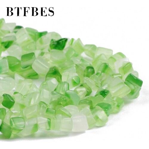 Wholesale Green agate Irregular Gravel beads Natural Stone Charm Loose beads 4mm~10mm DIY bracelet accessories Jewelry making