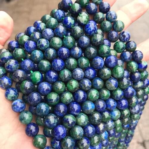 4/6/8/10/12mm Natural Chrysocolla Lapis Stone Beads DIY Round Loose Stone Beads For Jewelry Making Bracelet Accessories 15