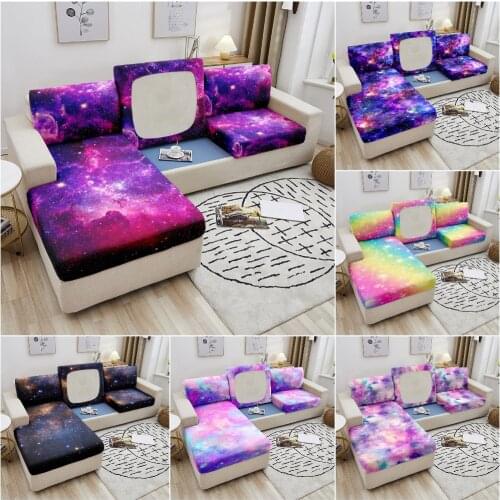 3D Starry Sky Sofa Seat Cushion Cover Elastic Sofa Seat Covers for Living Room Stretch Sofa Slipcover Couch Cover 1/2/3/4 Seater