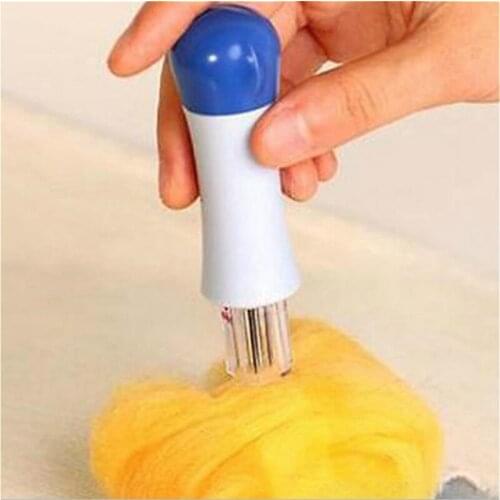 DIY Knitting Needles Felting Handle Clover with Seven Needles Wool Tool Applique Craft DIY Sewing Tools & Accessory 85X14mm Hot