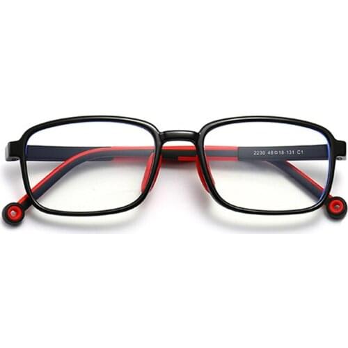 DOISYER New type of childrens anti-blue light glasses color children and pupils two-color light soft glasses frame