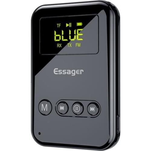 Essager K6 Bluetooth-compatible 5.0 Audio Receiver And Transmitter 2-in-1 Adapter Jack Aux Audio Wireless Adapter Receiver 3.5mm