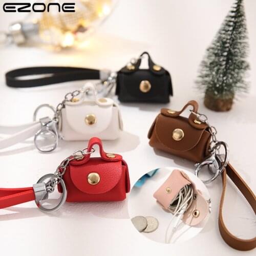 EZONE Kawai Coin Purses Womens Bags Mini Portable Storage Bag Girls Small Earphone Box Soft Leather Keychain Wallet Pouch Gift